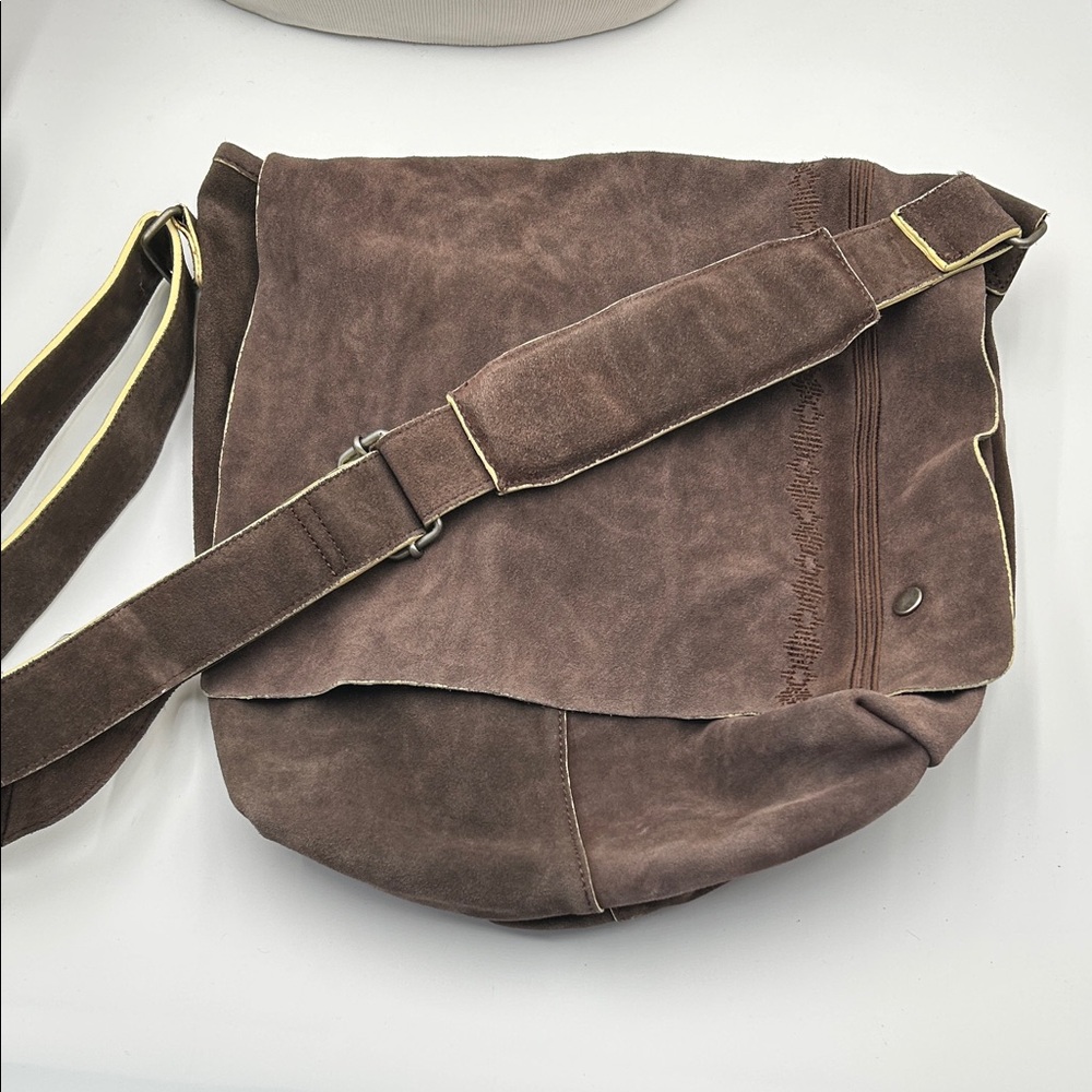 Ben Sherman Brown Suede Men's Messenger Bag